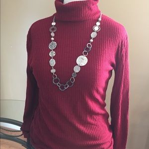 Burgundy Turtle Neck